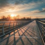 Sölvesborgsbron i solnedgången - Europas längsta gångbro - Ludwig Sörmlind